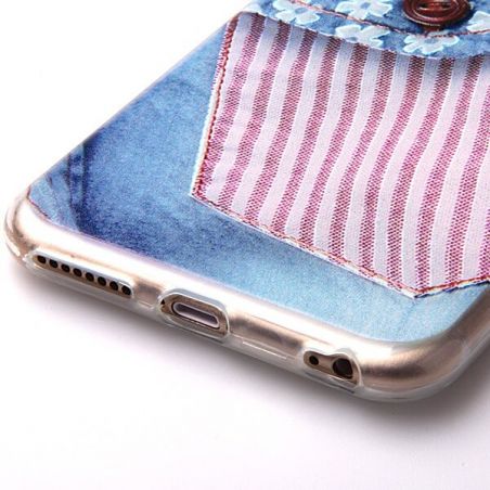 TPU soft shell Jeanszakje met iPhone 6 Plus-bloemen en TPU soft shell  Dekkingen et Scheepsrompen iPhone 6 Plus - 5