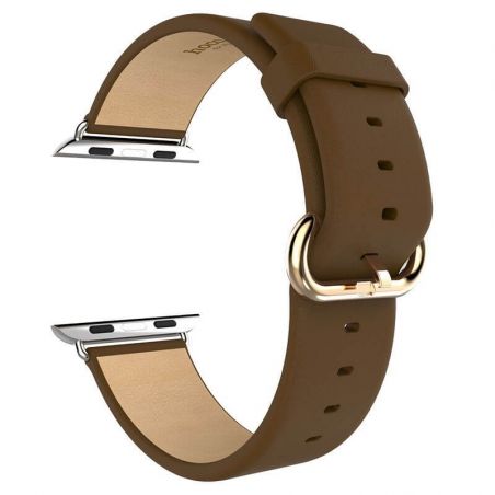 Achat Bracelet cuir brun Hoco pour Apple Watch 38mm WATCHACC-002