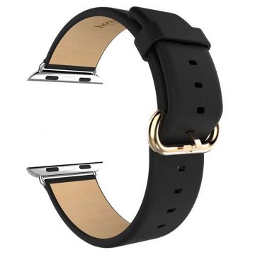 Hoco zwart lederen bandje Apple Watch 42mm met adapters Hoco Riemen Apple Watch 42mm - 5