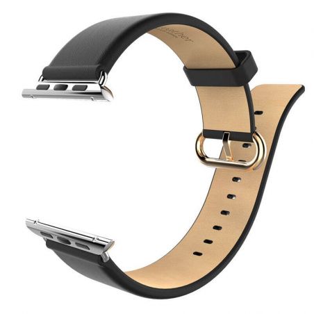 Hoco zwart lederen bandje Apple Watch 42mm met adapters Hoco Riemen Apple Watch 42mm - 6