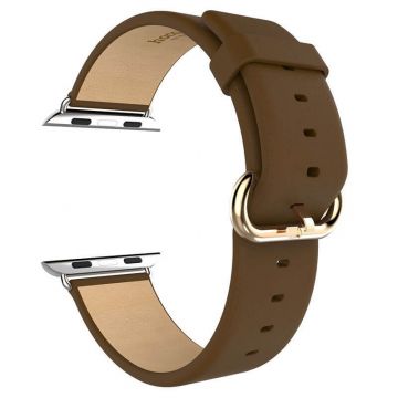 Hoco bruin lederen bandje Apple Watch 42mm met adapters  Riemen Apple Watch 42mm - 4