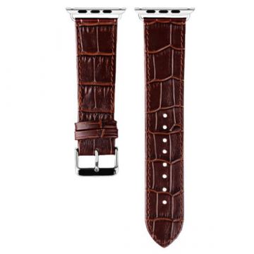 iSmile brown crocodile leather Apple Watch 40mm & 38mm bracelet with adapters  Straps Apple Watch 38mm - 2