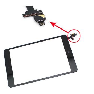 Hoge kwaliteit aanraakscherm Zwart met connector voor iPad Mini 1 en 2  Vertoningen - LCD iPad Mini - 1