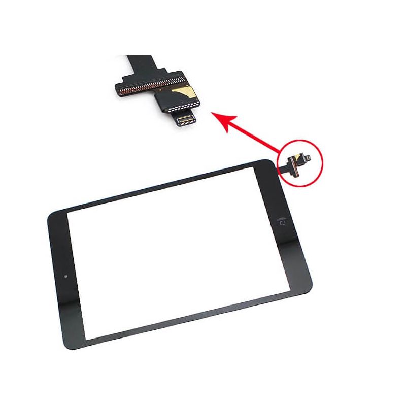 iPad mini 1 2 Touch Screen Digitizer with IC Connector Home Button Module Black 