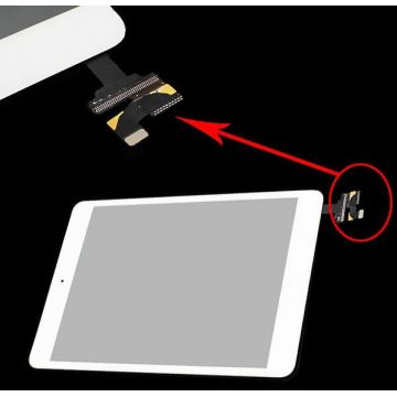 Hoog - het paneel van de kwaliteitsaanraking Wit met schakelaar voor iPad Mini 1 en 2  Vertoningen - LCD iPad Mini - 1