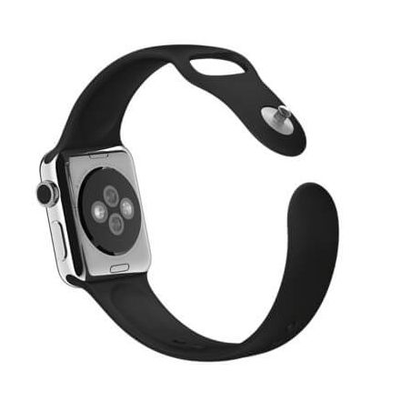 Zwart bandje Apple Watch 38mm siliconen  Riemen Apple Watch 38mm - 4