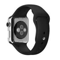 Zwart bandje Apple Watch 38mm siliconen  Riemen Apple Watch 38mm - 5