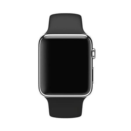 Zwart bandje Apple Watch 42mm siliconen  Riemen Apple Watch 42mm - 4