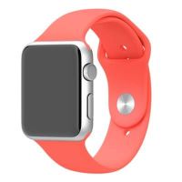 Rood roze bandje Apple Watch 42mm siliconen  Riemen Apple Watch 42mm - 1