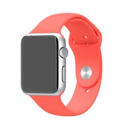 Rood roze bandje Apple Watch 42mm siliconen  Riemen Apple Watch 42mm - 1