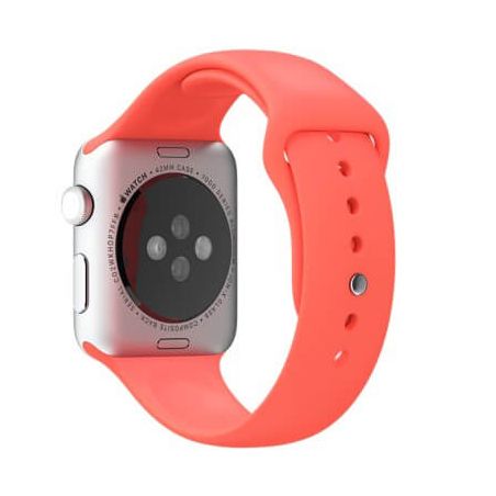 Rood roze bandje Apple Watch 42mm siliconen  Riemen Apple Watch 42mm - 2