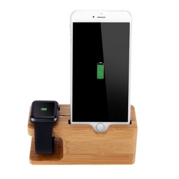 Wooden charging station for Apple Watch 38 and 42mm and iPhone  Chargers - Cables -  Supports and docks Apple Watch 38mm - 1