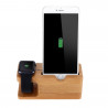 Wooden charging station for Apple Watch 38 and 42mm and iPhone
