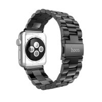 Hoco roestvrij staal donker metaal Apple Watch 38mm bandje met adapters Hoco Riemen Apple Watch 38mm - 2