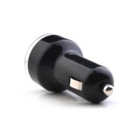 Dual USB car charger for iPad, iPhone, iPod Black and transparent white