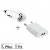 Pack 2 IN 1 Home Charger and Car Charger for iPhone 3G 3GS / 4 & 4S White