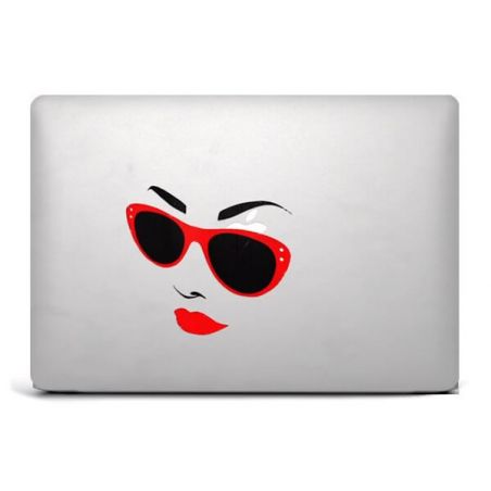 Achat Sticker MacBook Femme Lunette de soleil Couleur STI00-001x