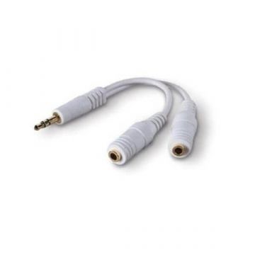Achat Câble Adaptateur Diviseur Audio Mini Jack 3.5mm 1 à 2 blanc pour iPhone iPod ACC00-013