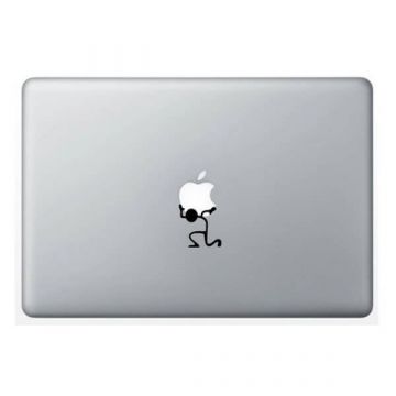Achat Sticker MacBook Bonhomme supportant la pomme STI00-034