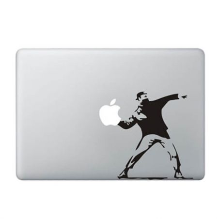 MacBook Aufkleber Manifestant Banksy  Stickers MacBook - 1