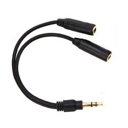 Achat Câble Adaptateur Diviseur Audio Mini Jack 3.5mm 1 à 2 noir pour iPhone iPod ACC00-014