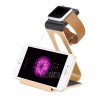 Station de charge en aluminium gold Hoco pour Apple Watch 38mm, 42mm et iPhone