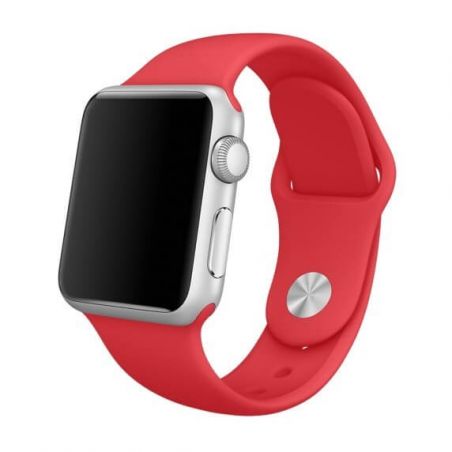 Rood siliconen bandje Apple Watch 38mm S/M M/L  Riemen Apple Watch 38mm - 3