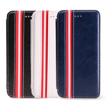 Wallet case for iPhone 6 Plus imitation leather lines  Covers et Cases iPhone 6 Plus - 1