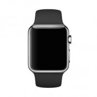 Zwart siliconen bandje Apple Watch 38mm S/M M/L  Riemen Apple Watch 38mm - 4