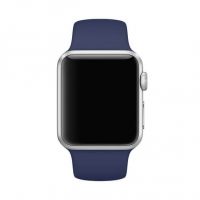 Donkerblauw siliconen bandje Apple Watch 38mm S/M M/L  Riemen Apple Watch 38mm - 4