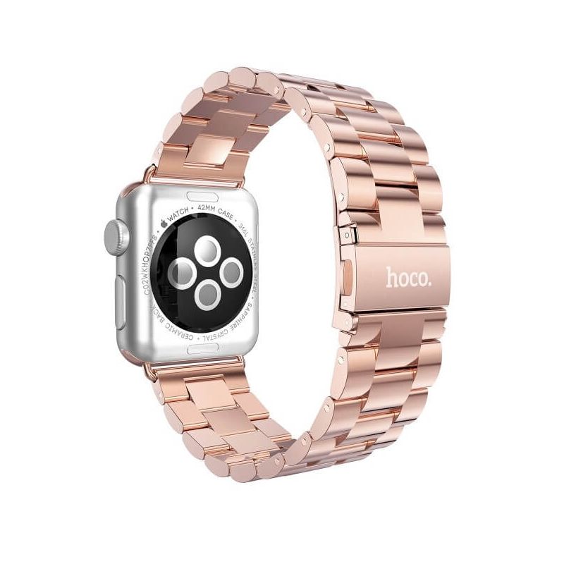 Achat Bracelet Or rose acier inoxydable HOCO Apple Watch 38 mm - Bracelets  Apple Watch 38mm - MacManiack