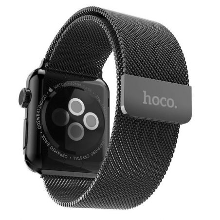 Hoco zwart milanees bandje Apple Watch 42mm Hoco Riemen Apple Watch 42mm - 1