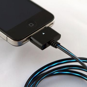 Achat Nouveau Cable lumineux USB noir pour IPhone IPad et IPod CHA00-021X