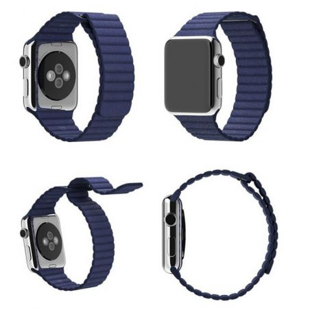 Achat Bracelet cuir matelassé pour Apple Watch 44mm & 42mm