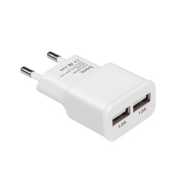 Double 1.0AMP USB charger - Hoco Hoco Chargers - Powerbanks - Cables iPhone 5C - 5