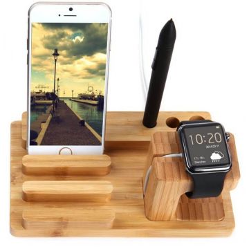 4 in 1 Dock Apple Watch, iPhone, iPad und bic  Ladegeräte - Kabel -  Unterstützt und dockt an Apple Watch 38mm - 13