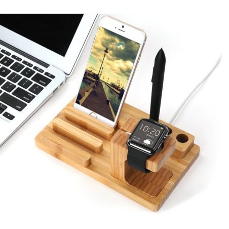 4 in 1 Dock Apple Watch, iPhone, iPad und bic  Ladegeräte - Kabel -  Unterstützt und dockt an Apple Watch 38mm - 1