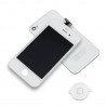 Second Quality Complete Kit: Glass Digitizer, LCD Screen, Frame, Backcover and Button for iPhone 4 White