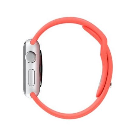 Rood roze bandje Apple Watch 38mm siliconen S/M M/L  Riemen Apple Watch 38mm - 1
