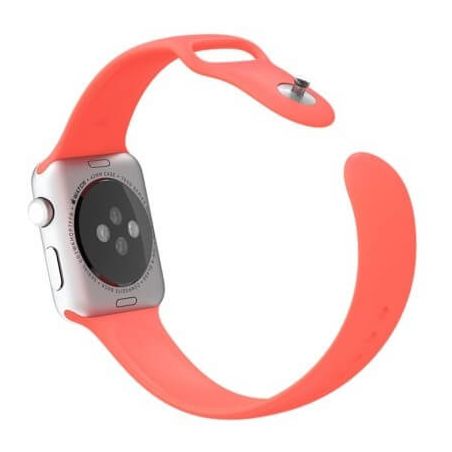 Rood roze bandje Apple Watch 38mm siliconen S/M M/L  Riemen Apple Watch 38mm - 5