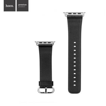 Hoco Black Leather Apple Watch 42mm Strap Hoco Straps Apple Watch 42mm - 3