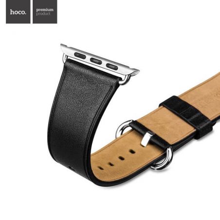 Hoco Black Leather Apple Watch 42mm Strap Hoco Straps Apple Watch 42mm - 4