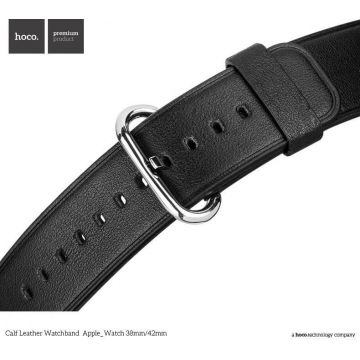 Hoco Black Leather Apple Watch 42mm Strap Hoco Straps Apple Watch 42mm - 5
