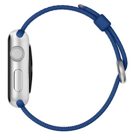 Royal Blue Geweven Nylon Band Apple horloge 42mm