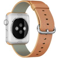 Gold/Red Woven Nylon Band Apple Watch 42mm