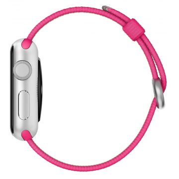 Armband Nylon geflochten rosa Apfeluhr 42mm