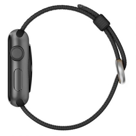 Black Woven Nylon Band Apple Watch 38mm