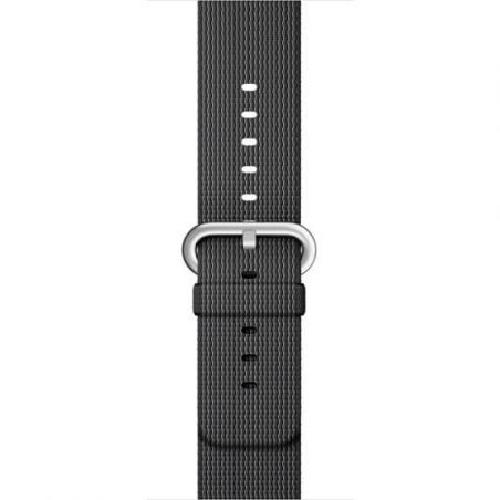 Zwart geweven Nylon Band Apple horloge 38mm
