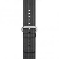 Zwart geweven Nylon Band Apple horloge 42mm