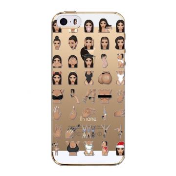 Kim Kardashian Emojis Model 2 iPhone 5/5S/SE-geval van Kim Kardashian Emojis Model 2